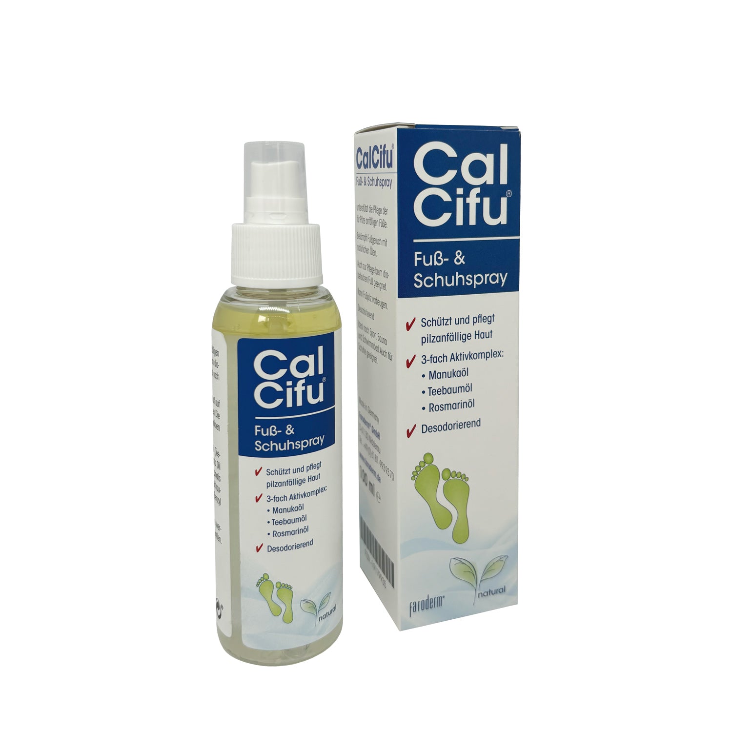aloe vera gegen fußpilz CalCifu® Fuß- & Schuhspray natural – Faroderm®